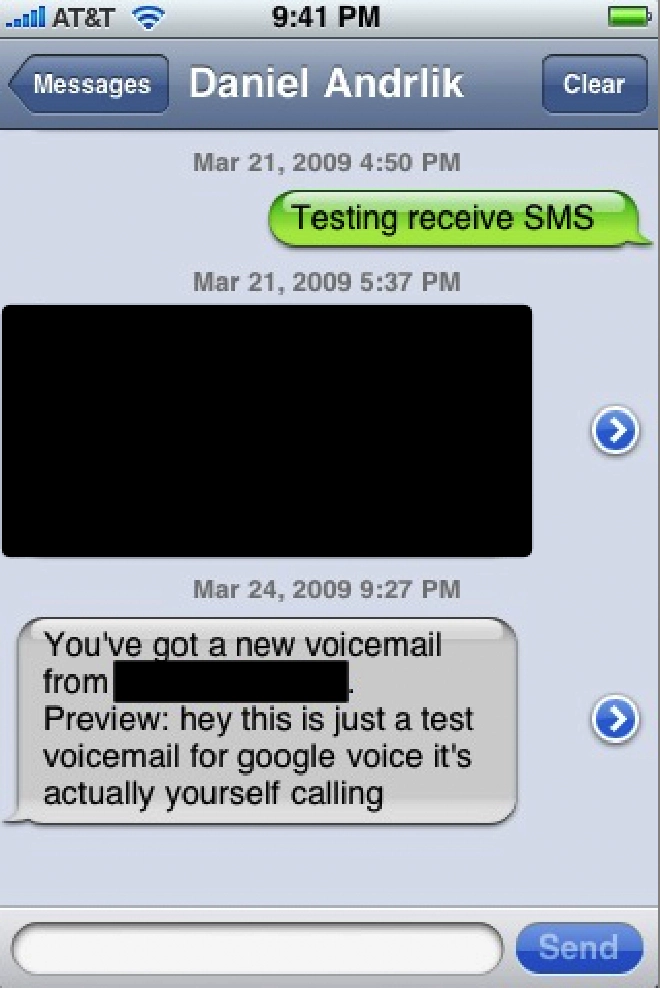 Google voice SMS notify
